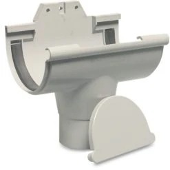 Mega Nicoll Pvc Eindstuk Met Uitloop 170mm, Universeel Grijs