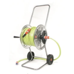 Talen Tools Haspel, Gemonteerd 25m - 1/2" Met Gele Tuinslang En Koppelingen