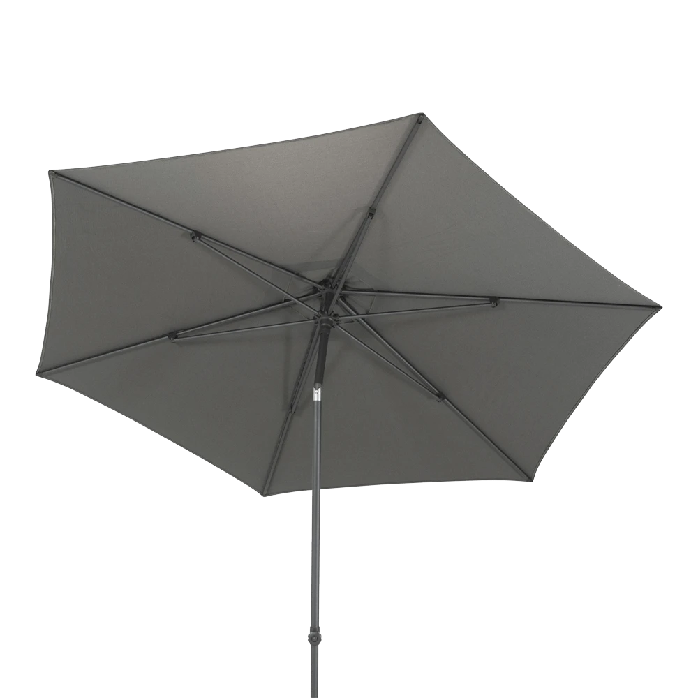 Azzurro Stokparasol 300 Cm U00d8 - Charcoal 2 Azzurro Stokparasol 300 Cm U00d8 - Charcoal - Afbeelding 2