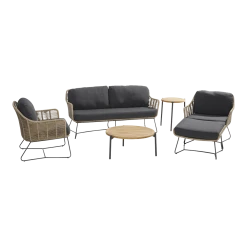 Belmond Lounge Bank 2.5-zits - Incl. Kussens -Buiten En Tuinen belmond lounge bank 25 zits incl kussens 3 1