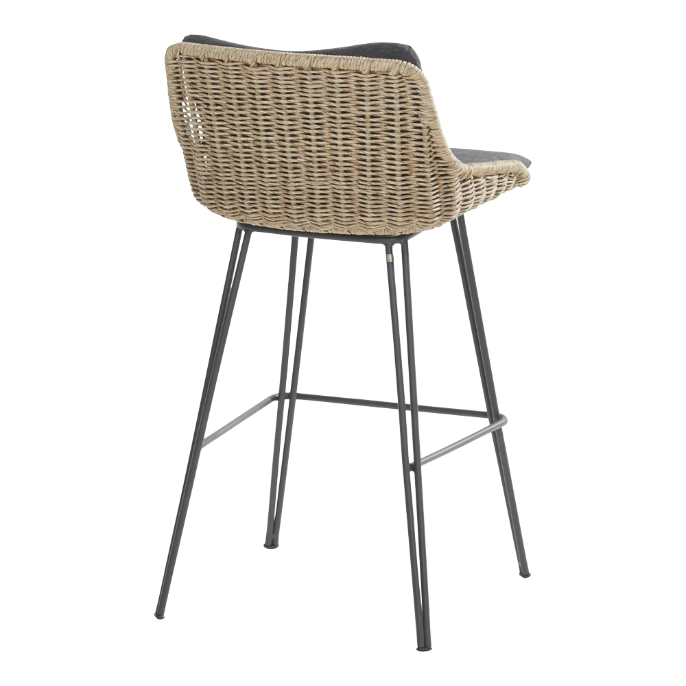 Bohemian Bar Stoel - Naturel - Incl. Kussen 3 Bohemian Bar Stoel - Naturel - Incl. Kussen - Afbeelding 3