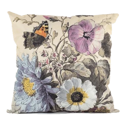 Buitenkussen Boeket Bloemen Met Vlinder 45x45cm - Tuinkussen