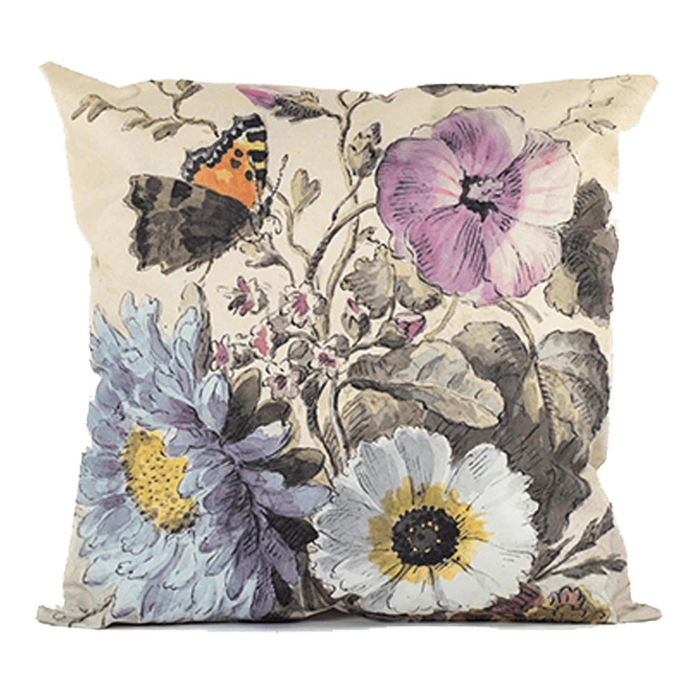 Buitenkussen Boeket Bloemen Met Vlinder 45x45cm - Tuinkussen 1 Buitenkussen Boeket Bloemen Met Vlinder 45x45cm - Tuinkussen