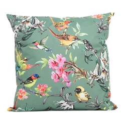 Buitenkussen Vogels Groen 45x45cm - Tuinkussen