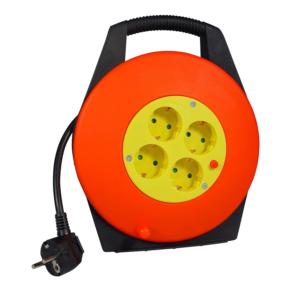 Calex Kabelhaspel Met 4 Stopcontacten - 10m 1 Calex Kabelhaspel Met 4 Stopcontacten - 10m