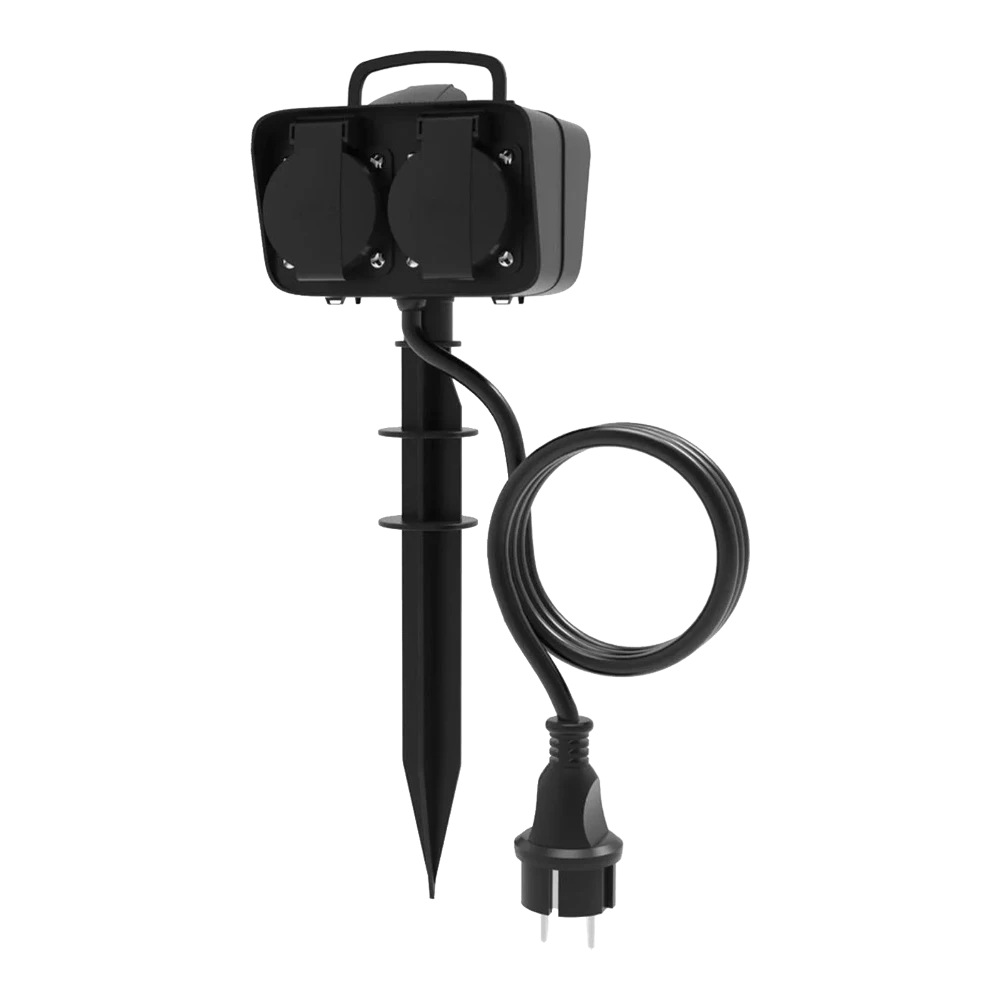 Calex Tuincontactdoos Met Grondspies En 1.4m Snoer - 4 Stopcontacten 1 Calex Tuincontactdoos Met Grondspies En 1.4m Snoer - 4 Stopcontacten