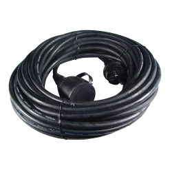 Calex Verlengkabel - Zwart - IP44 - 10m