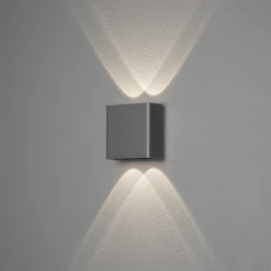 Konstsmide Chieri PowerLED 230V Wandlamp Flush Double Two 11x11cm, 2x 2W