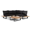 Dawson Teak Loungeset Complete Black