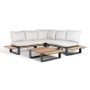 Dawson Teak Loungeset Complete Dove