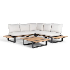 Dawson Teak Loungeset Complete Dove