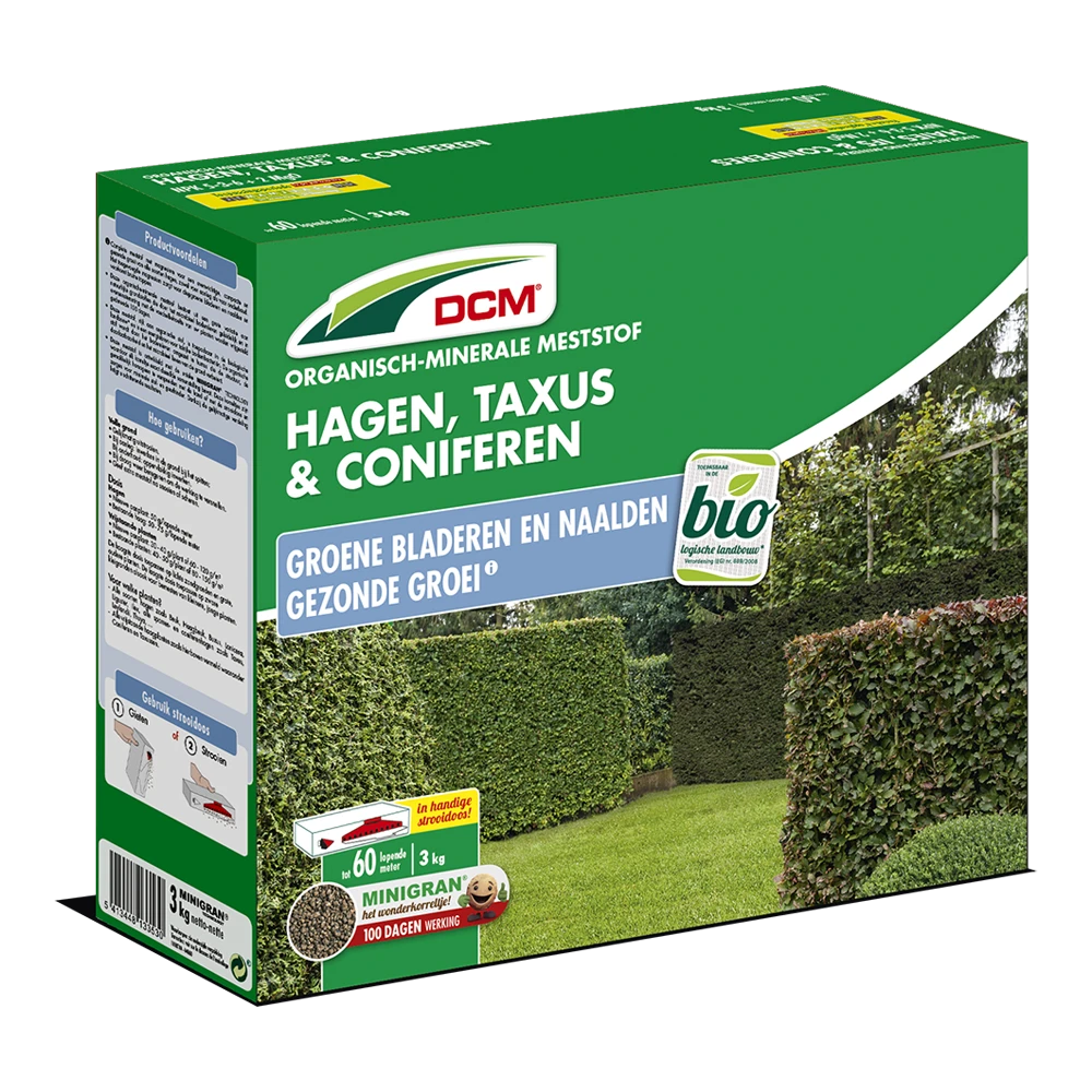 DCM Meststof Hagen, Taxus & Coniferen - 3kg - Tuinplanten Voeding 1 DCM Meststof Hagen, Taxus & Coniferen - 3kg - Tuinplanten Voeding