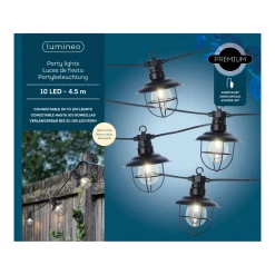 Lumineo Feestverlichting Lichtsnoer - 450cm - 10 LEDS - Warm Wit