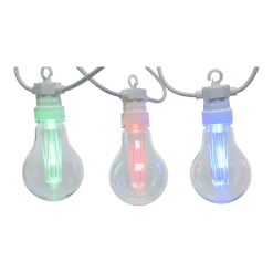 Lumineo Feestverlichting Lichtsnoer - 950cm - 20 LEDS - Multi -Buiten En Tuinen feestverlichting lichtsnoer 950cm 20 leds multi netstroom 3 3