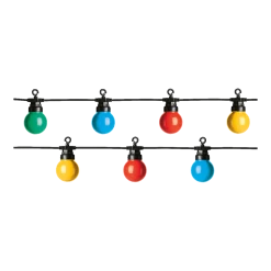 Lumineo Feestverlichting Lichtsnoer - Bolvorm - Twinkel Effect - 950cm - 20 LEDS - Multi -Buiten En Tuinen feestverlichting lichtsnoer bolvorm twinkel effect 950cm 20 leds multi netstroom 4 3