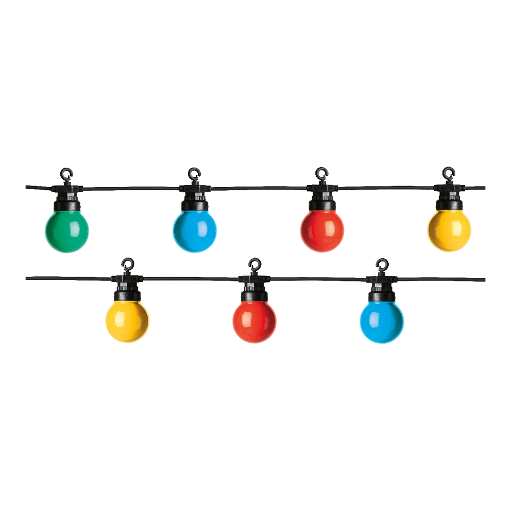 Lumineo Feestverlichting Lichtsnoer - Bolvorm - Twinkel Effect - 950cm - 20 LEDS - Multi - Afbeelding 4