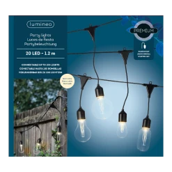 Lumineo Feestverlichting Lichtsnoer - Classic Vorm - 950cm - 20 LEDS - Klassiek Warm