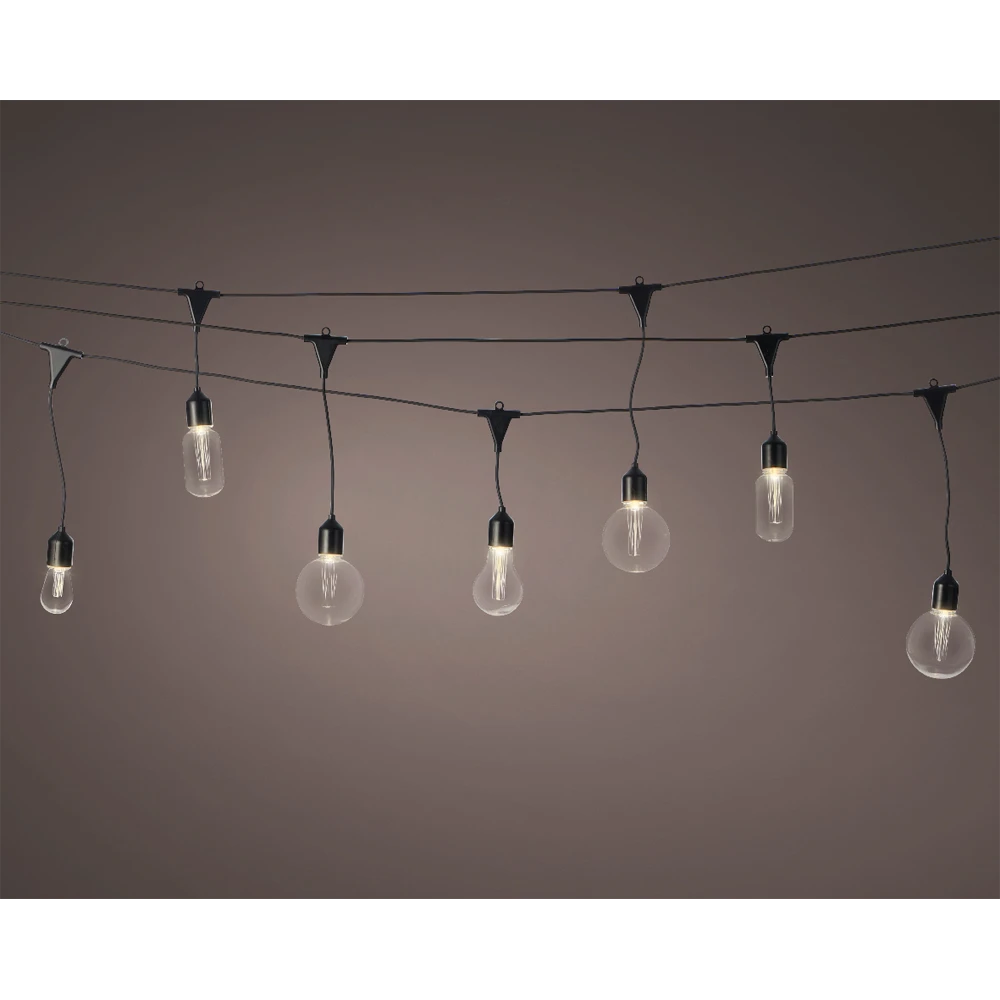 Lumineo Feestverlichting Lichtsnoer - Classic Vorm - 950cm - 20 LEDS - Klassiek Warm 2 Lumineo Feestverlichting Lichtsnoer - Classic Vorm - 950cm - 20 LEDS - Klassiek Warm - Afbeelding 2