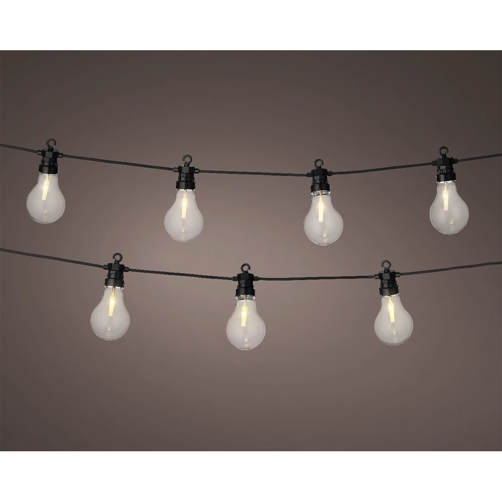 Lumineo Feestverlichting Lichtsnoer - Classic Vorm - 950cm - 20 LEDS - Warm Wit - Afbeelding 2