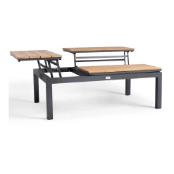 Flip-Up Coffee Tafel - 120 X 79 X 42 Cm - Teak -Buiten En Tuinen flip up coffee tafel 120x79x42 cm teak 3