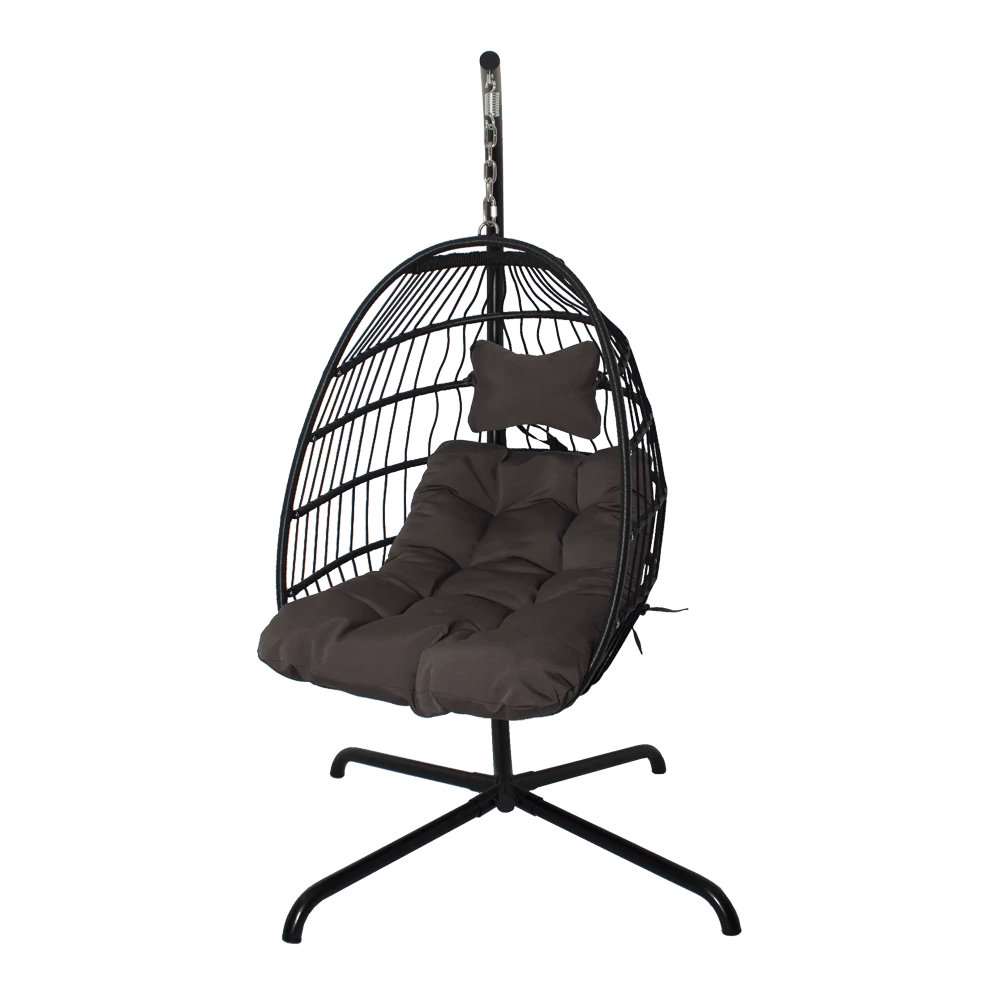 Hangstoel Norway - Inklapbaar - Zwart/Bruin 1 Hangstoel Norway - Inklapbaar - Zwart/Bruin