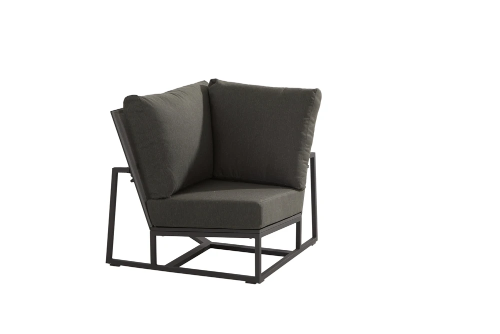 Mauritius Lounge Hoekelement - Antraciet - Incl. Kussens 1 Mauritius Lounge Hoekelement - Antraciet - Incl. Kussens
