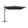 Madison Monaco Flex III Zweefparasol - Vierkant - 300x300cm - Grijs - Excl. Voet