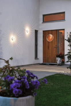 Monza PowerLED 230V Wandlamp Flush Rond 9cm, 1x 3W - Konstsmide -Buiten En Tuinen monza powerled 230v wandlamp flush rond 9cm 1x 3w konstsmide netstroom 3