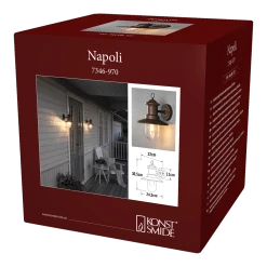 Konstsmide Napoli 230V Wandlamp Neerwaarts 30.5cm E27, Max 60W -Buiten En Tuinen napoli 230v wandlamp neerwaarts 305cm e27 max 60w netstroom 3