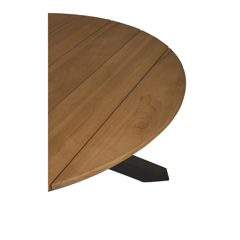 Omnigo Dining Tafel - 150 U00d8 Cm - Teak 2 Omnigo Dining Tafel - 150 U00d8 Cm - Teak - Afbeelding 2