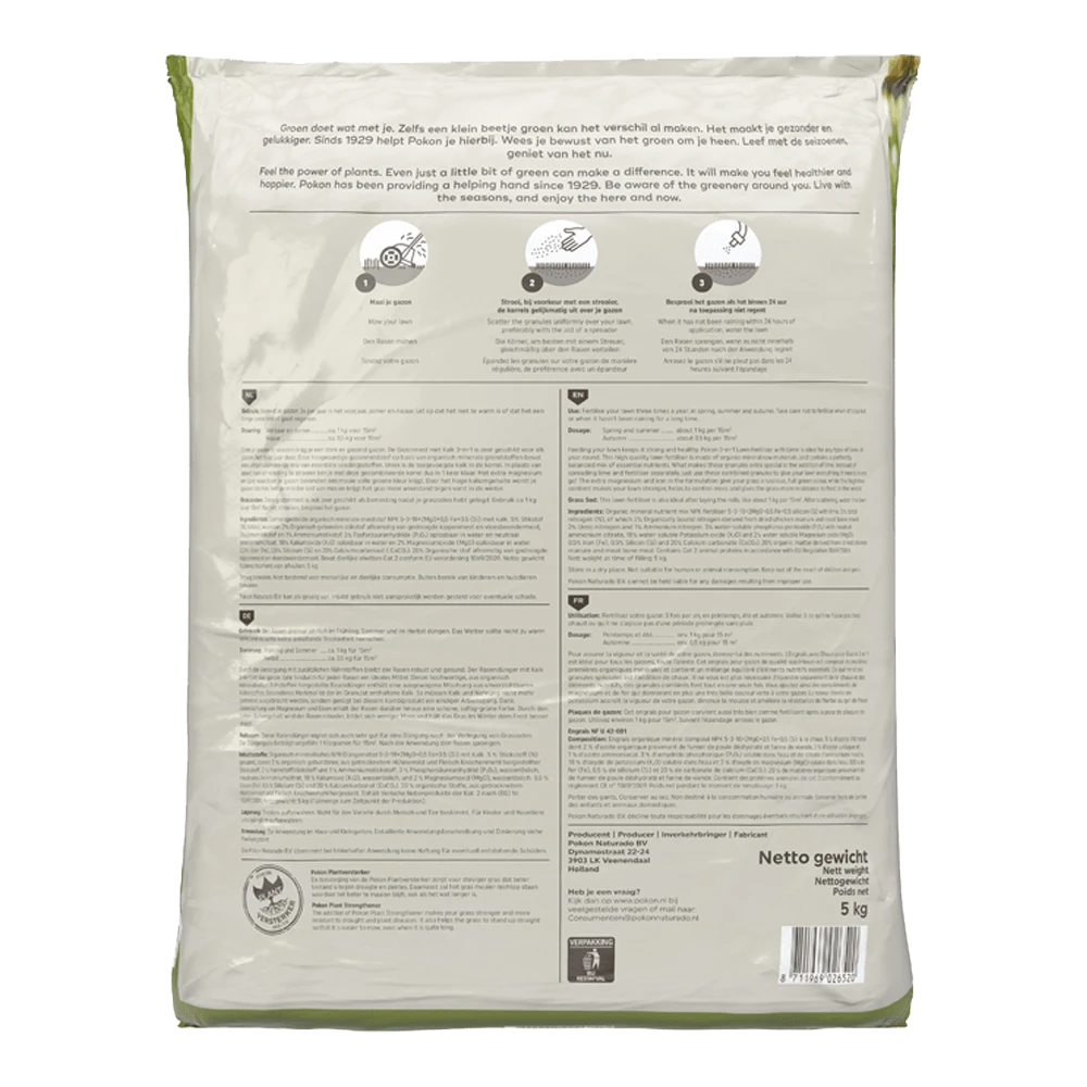 Pokon Gazonmest Met Kalk 5kg Voor 75mu00b2 - Gazonmeststof, Gazonkalk 2 Pokon Gazonmest Met Kalk 5kg Voor 75mu00b2 - Gazonmeststof, Gazonkalk - Afbeelding 2
