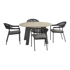 Sienna Dining Stoel - Grijs - Incl. Kussen 9 Sienna Dining Stoel - Grijs - Incl. Kussen -Buiten En Tuinen sienna dining stoel grijs incl kussen 5 1