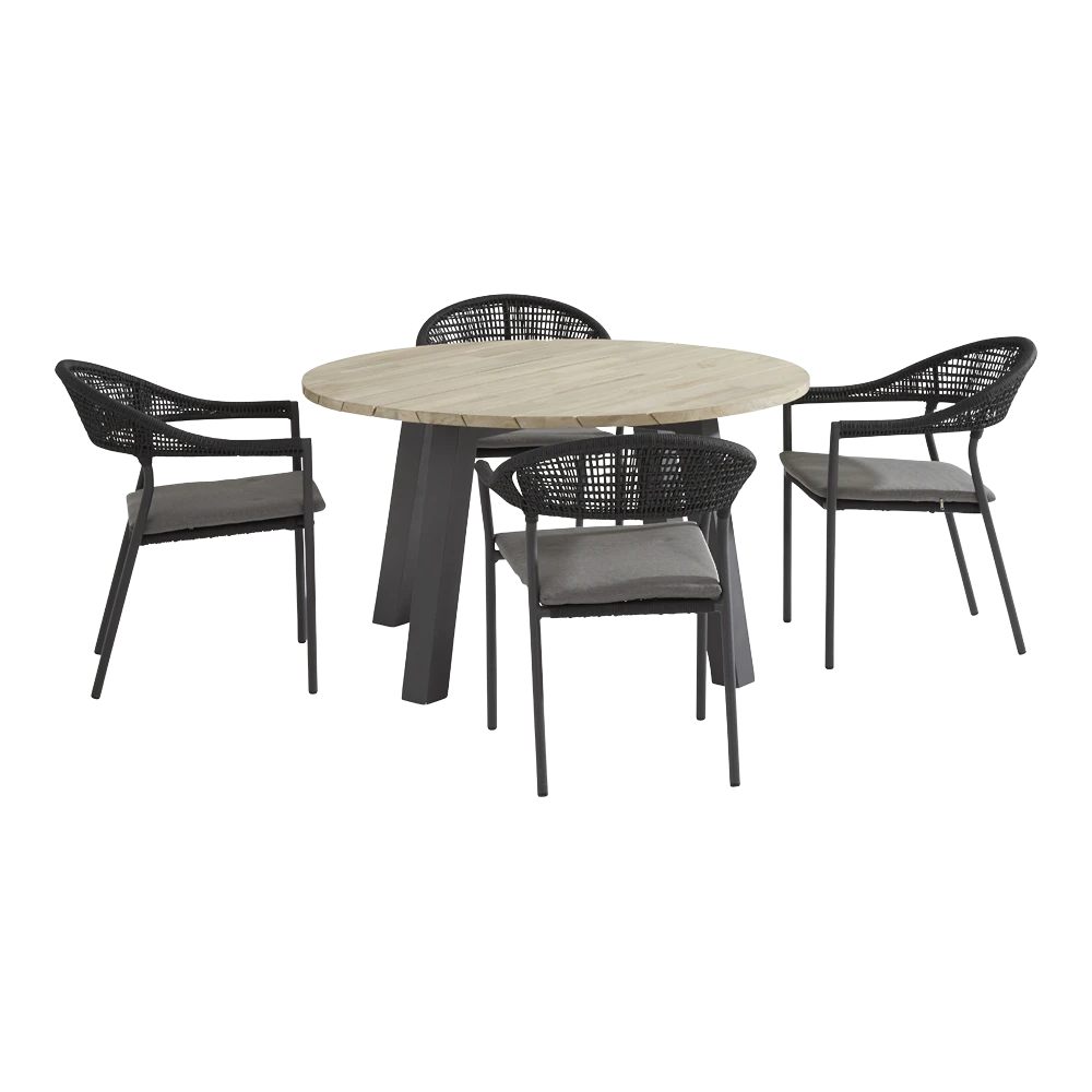 Sienna Dining Stoel - Grijs - Incl. Kussen 5 Sienna Dining Stoel - Grijs - Incl. Kussen - Afbeelding 5