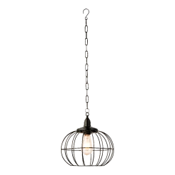 Lumineo Solar Hanglamp - LED - D28.3 X H27cm - Zwart - Assorti -Buiten En Tuinen solar hanglamp led d283 x h27cm zwart assorti solar 4 3