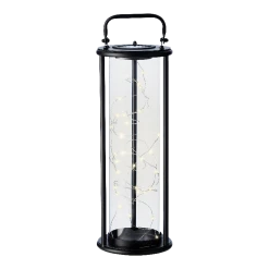 Lumineo Solar Lantaarn - LED - D15 X H42cm - Zwart 9 Lumineo Solar Lantaarn - LED - D15 X H42cm - Zwart -Buiten En Tuinen solar lantaarn led d15 x h42cm zwart solar 5 3