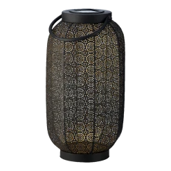 Lumineo Solar Lantaarn - LED - D20 X H36cm - Zwart/Goud 9 Lumineo Solar Lantaarn - LED - D20 X H36cm - Zwart/Goud -Buiten En Tuinen solar lantaarn led d20 x h36cm zwart goud solar 5 3