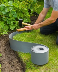 Tuinborderrand PE Grijs 3mm - 10x0,15m - Nature -Buiten En Tuinen tuinborderrand pe grijs 3mm 10x0 15m nature 3